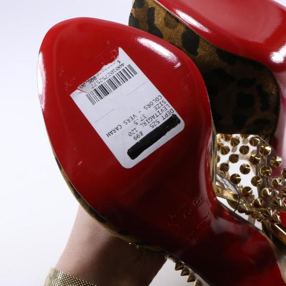 120mm Levitagirl Leopard Print spike PVC Suede Platform Sandals C380 - Picture 7 of 11